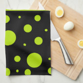 Linge De Cuisine Taches et Rayures - Vert Citron (Quart Plié)