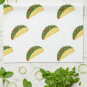 Linge De Cuisine Taco Motif Blanc (Plié)