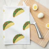 Linge De Cuisine Taco Motif Blanc (Quart Plié)