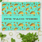 Linge De Cuisine Taco Time Cool Mexicain Motif alimentaire Bleu (Plié)