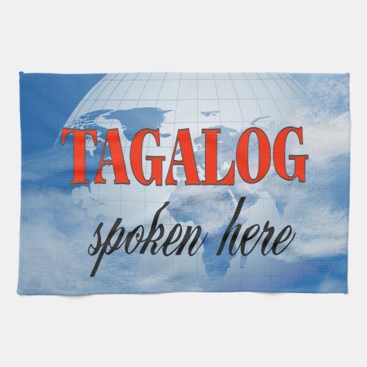 Linge De Cuisine Tagalog spoken here cloudy earth (Horizontal)