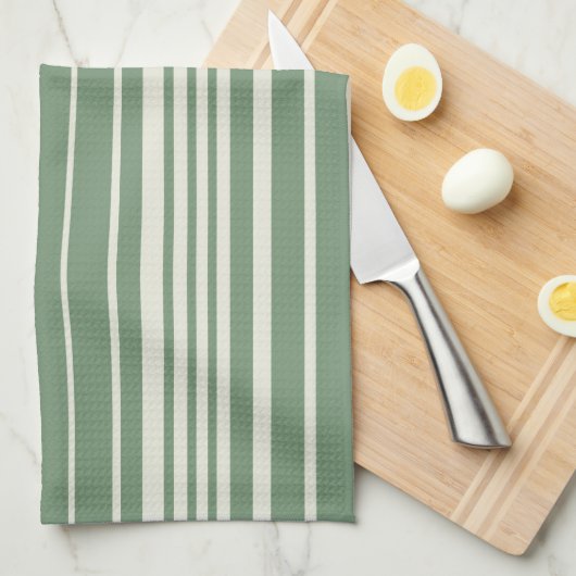 Linge De Cuisine Tailles complexes en vert (Quart Plié)