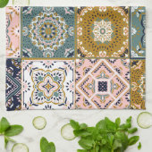 Linge De Cuisine Talavera Indian : Patchwork, Ethnic Mosaic. (Plié)