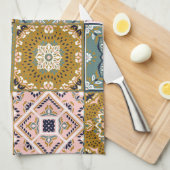 Linge De Cuisine Talavera Indian : Patchwork, Ethnic Mosaic. (Quart Plié)