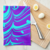 Linge De Cuisine TAMMY ~ FLUORO TONS ~ 3D ~ Purple Aqua ~ (Quart Plié)