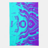 Linge De Cuisine TAMMY ~ FLUORO TONS ~ 3D ~ Purple Aqua ~ (Vertical)