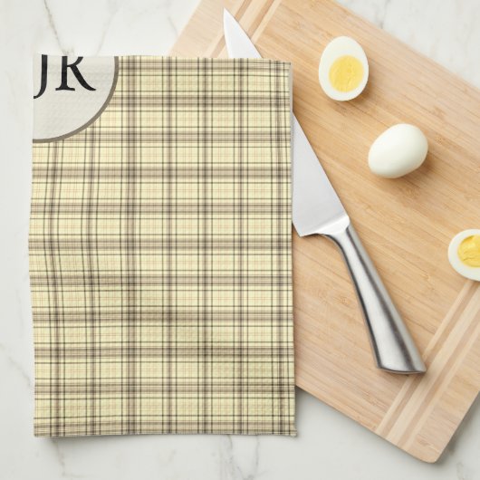 Linge De Cuisine Tan Plaid (Quart Plié)