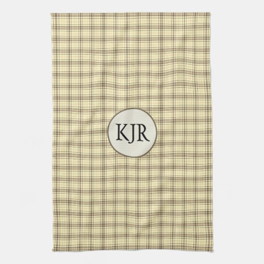 Linge De Cuisine Tan Plaid (Vertical)