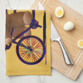 Linge De Cuisine Tandem de bicyclette, copie d'ours de nounours (Quart Plié)