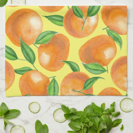 Linge De Cuisine Tangères d'aquarelle (Plié)