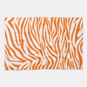 Linge De Cuisine Tangerine Safari Zebra (Horizontal)