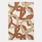 Linge De Cuisine Tangle Carré Crème Sienne Brûlée (Vertical)