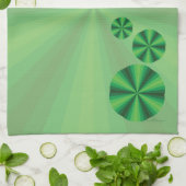 Linge De Cuisine Tapis de main vert illusion d'optique (Plié)