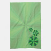 Linge De Cuisine Tapis de main vert illusion d'optique (Vertical)