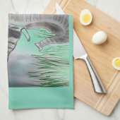 Linge De Cuisine Tapis d'endroit de conception d'éléphant (Quart Plié)