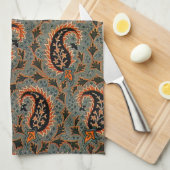 Linge De Cuisine Tapis Oriental Persan Paisley (Quart Plié)