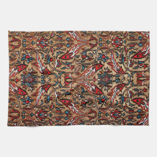 Linge De Cuisine Tapis Persan Rouge Turc Antique Oriental