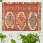 Linge De Cuisine Tapis persan turc antique (Plié)