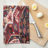 Linge De Cuisine Tapis turc Persan Antique (Quart Plié)