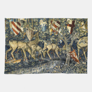 Linge De Cuisine Tapisserie Art Vintage Cerf & Boucliers de William