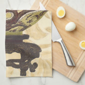 Linge De Cuisine Tapisserie asiatique avec bol et design dragon (Quart Plié)