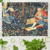 Linge De Cuisine Tapisserie de la Renaissance médiévale Bergers et (Plié)