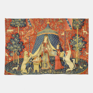 Linge De Cuisine Tapisserie Médiévale de la Dame et la Licorne : Ar