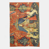 Linge De Cuisine Tapisseries Unicorne Lady Legend Médiéval (Vertical)