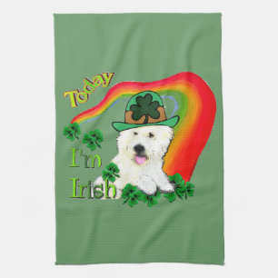 Linge De Cuisine Tapotements de St de Terrier blanc de montagne
