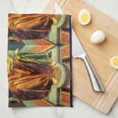 LINGE DE CUISINE TAROTS DE RENAISSANCE ANTIQUE 14 / TEMPÉRANCE (Quart Plié)