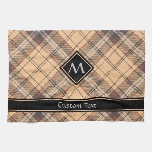 Linge De Cuisine Tartan beige et Brown (Horizontal)