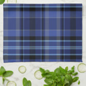 Linge De Cuisine Tartan bleu de la marine (Plié)