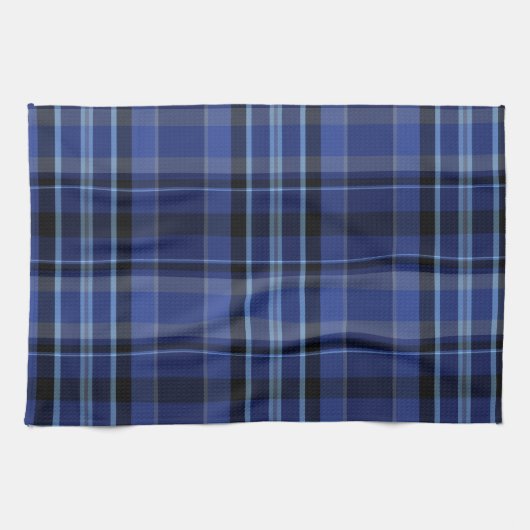 Linge De Cuisine Tartan bleu de la marine (Horizontal)