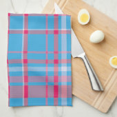 Linge De Cuisine Tartan bleu et rouge (Quart Plié)