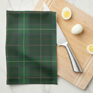 Linge De Cuisine Tartan Clan Walsh Plaid Green Check Motif