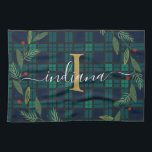 Linge De Cuisine Tartan de sertissage rustique<br><div class="desc">Faites une déclaration audacieuse à la plage avec notre serviette ronde captivante, où le tartan classique rencontre l'élégance moderne. Le motif intemporel plaid dans votre choix de couleurs vives crée une toile sophistiquée prête à pique-nique, tandis que la typographie contemporaine de script ajoute une touche personnelle qui rend cette serviette...</div>