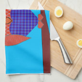 Linge De Cuisine Tartan et Chouette des Coeurs (Quart Plié)