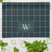 Linge De Cuisine Tartan MacKenzie plaid écossais monogrammé (Plié)