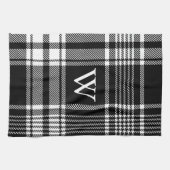 Linge De Cuisine Tartan noir et blanc (Horizontal)