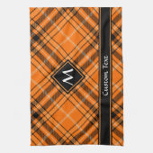 Linge De Cuisine Tartan orange d'Halloween (Vertical)