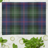 Linge De Cuisine Tartan Plaid Nom du monogramme rustique Clan Suthe (Plié)
