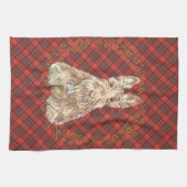 Linge De Cuisine Tartan Scottie Blé (Horizontal)