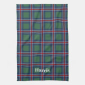 Linge De Cuisine Tartan squares pattern personalized (Vertical)