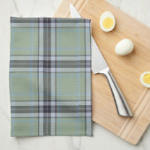 Linge De Cuisine Tartan vert et gris (Quart Plié)