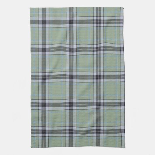 Linge De Cuisine Tartan vert et gris (Vertical)