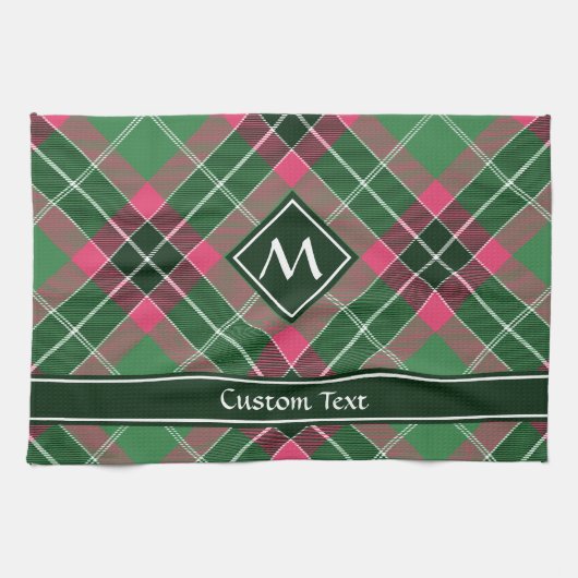 Linge De Cuisine Tartan vert et rose (Horizontal)