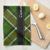 Linge De Cuisine Tarte verte, noire, rouge et blanche (Quart Plié)