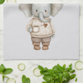 Linge De Cuisine Tasse à café éléphant (Plié)