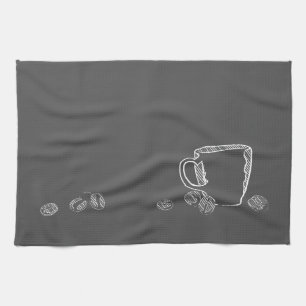 LINGE DE CUISINE TASSE DE CAFÉ CRAIE