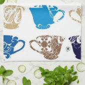 Linge De Cuisine tasses de thé bleues (Plié)